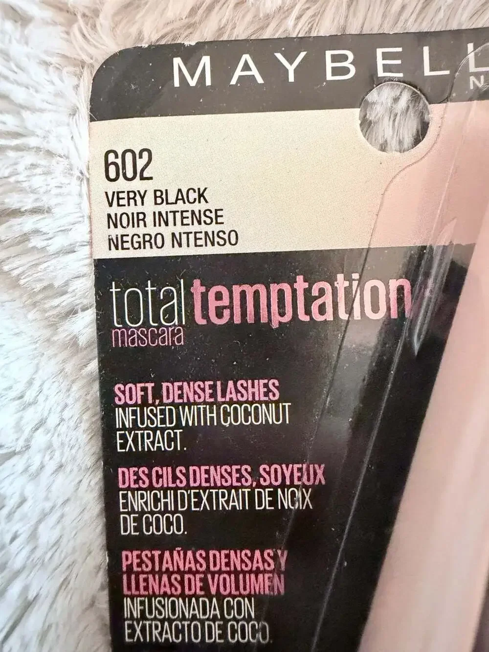 Maybelline Total Temptation Washable Mascara, 602 Very Black